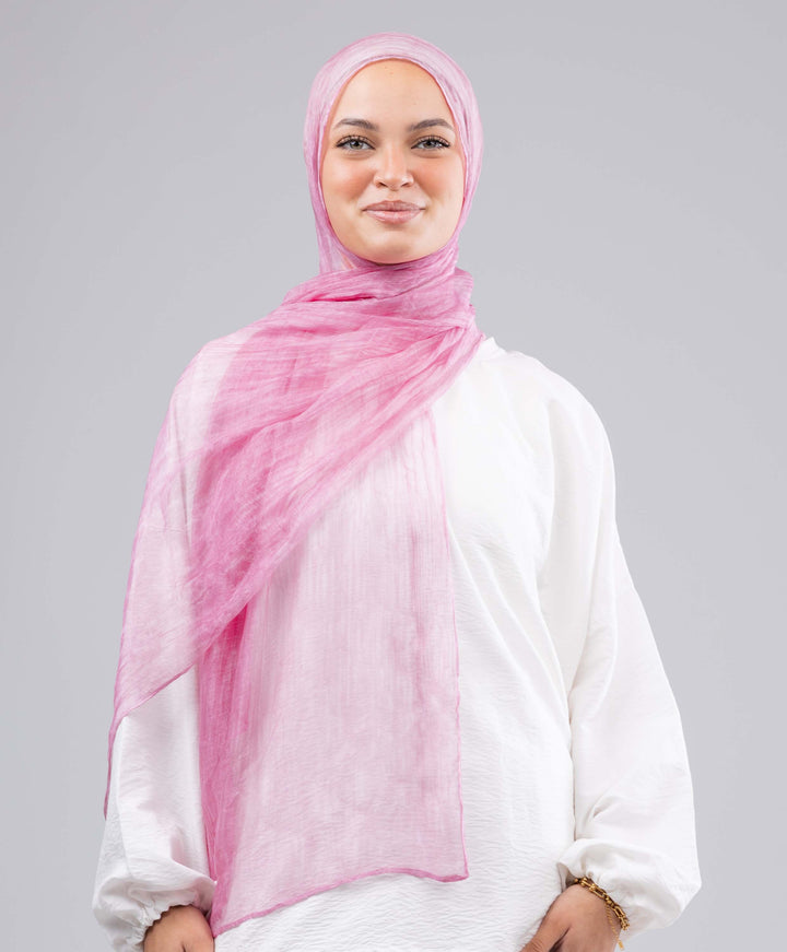 Lined Marble Chiffon Scarf