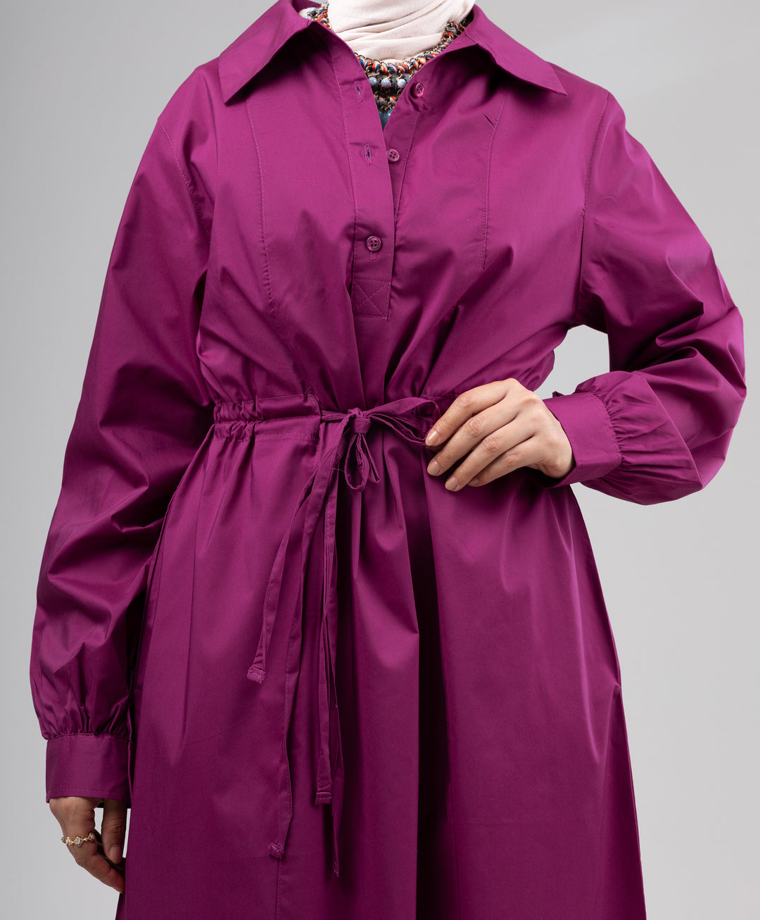 Corded Poplin Dress