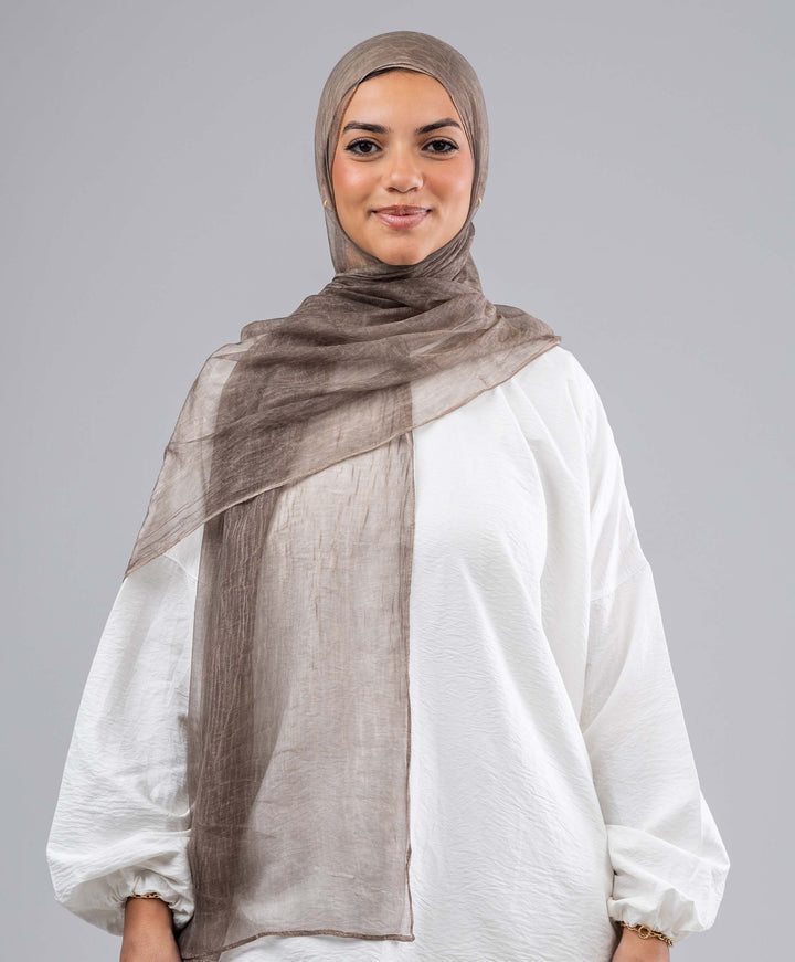 Plain Marble Chiffon Scarf