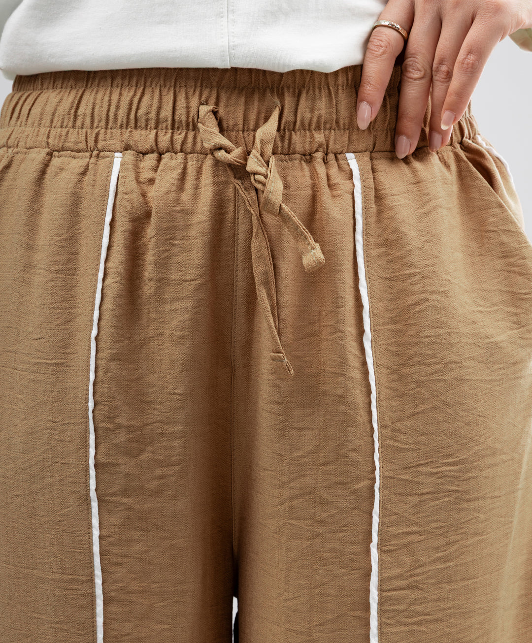 Piping Linen Pants