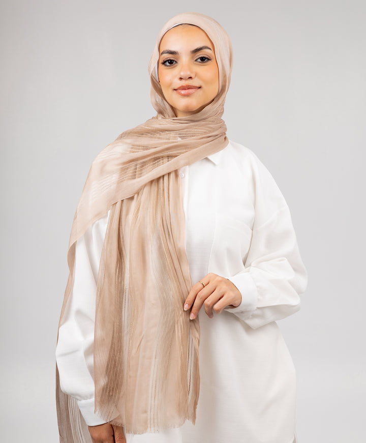 Striped Linen Scarf