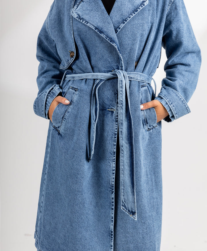 Denim Trench Coat