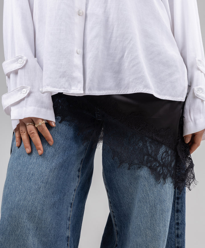 Satin Lace Skirt