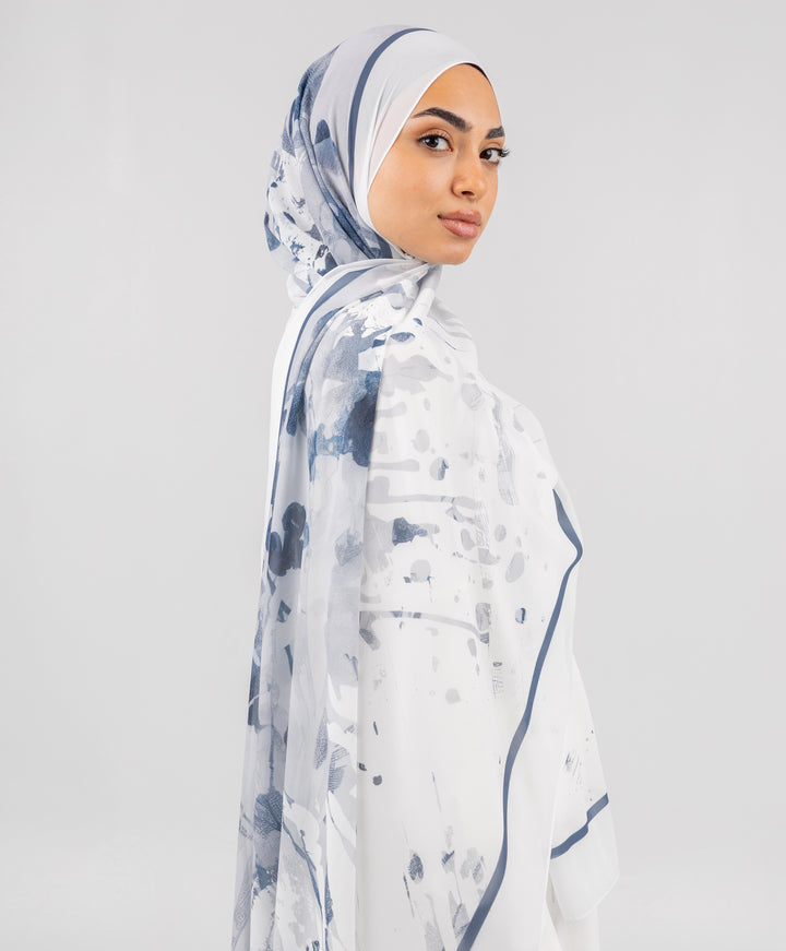Splashed Chiffon Scarf