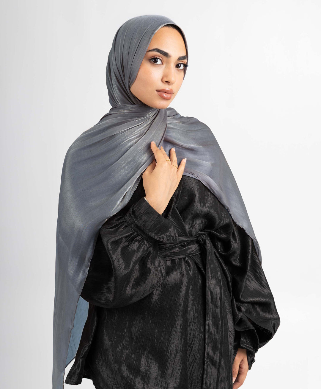 Organza Crinkle Satin Scarf