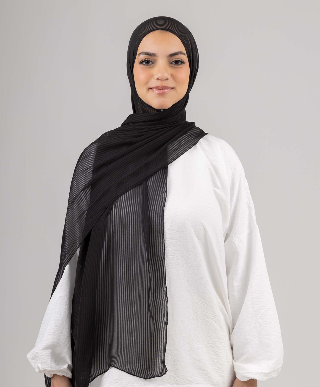 Lined Satin Chiffon Scarf