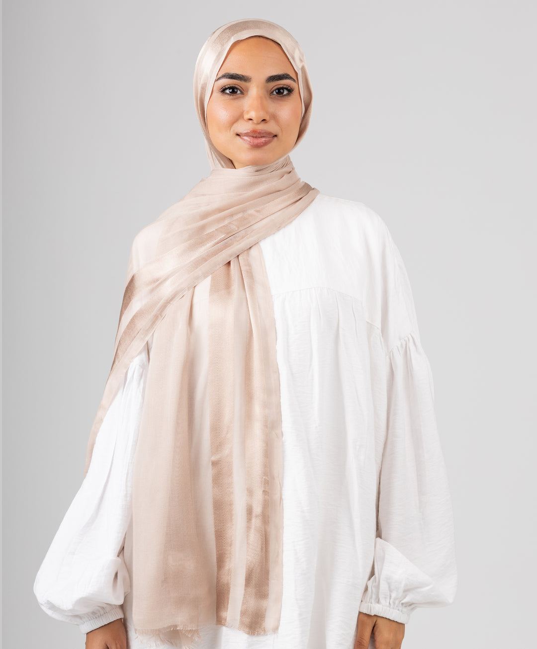 Glowy Satin Linen Scarf