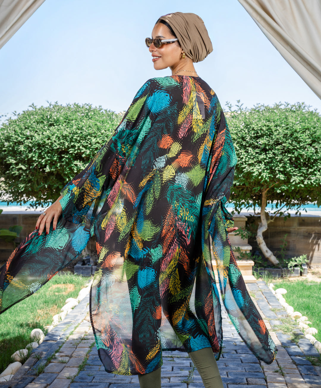 Printed Chiffon Kimono