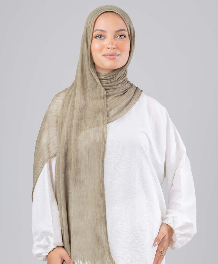 Fluffy Linen Marble Scarf