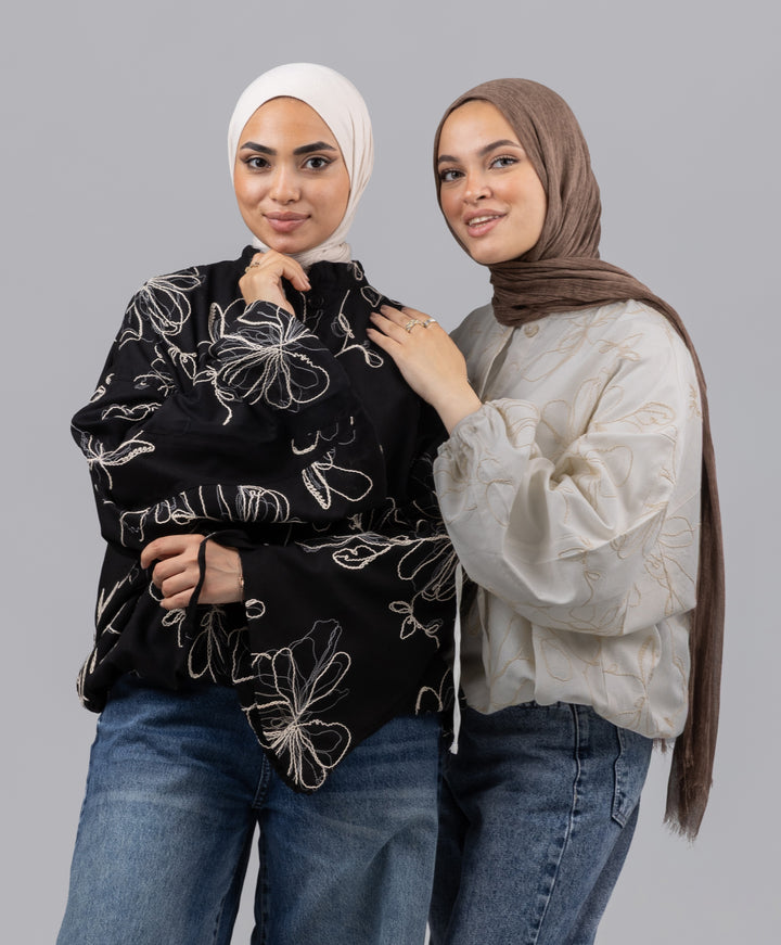 Botanical Embroidered Blouse