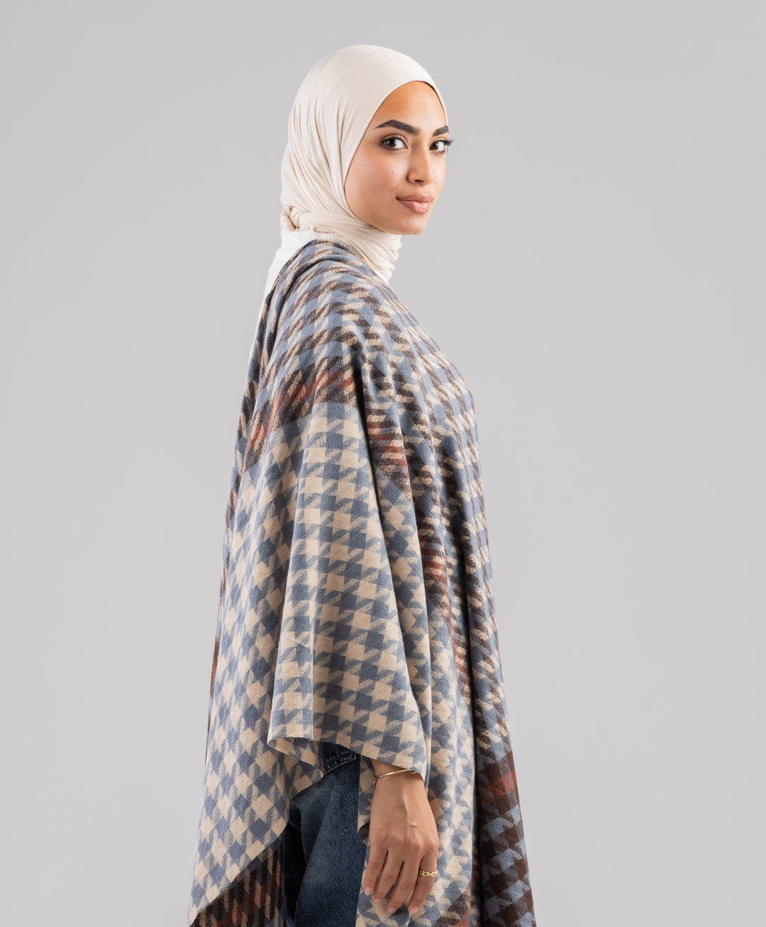 Houndstooth Winter Shawl