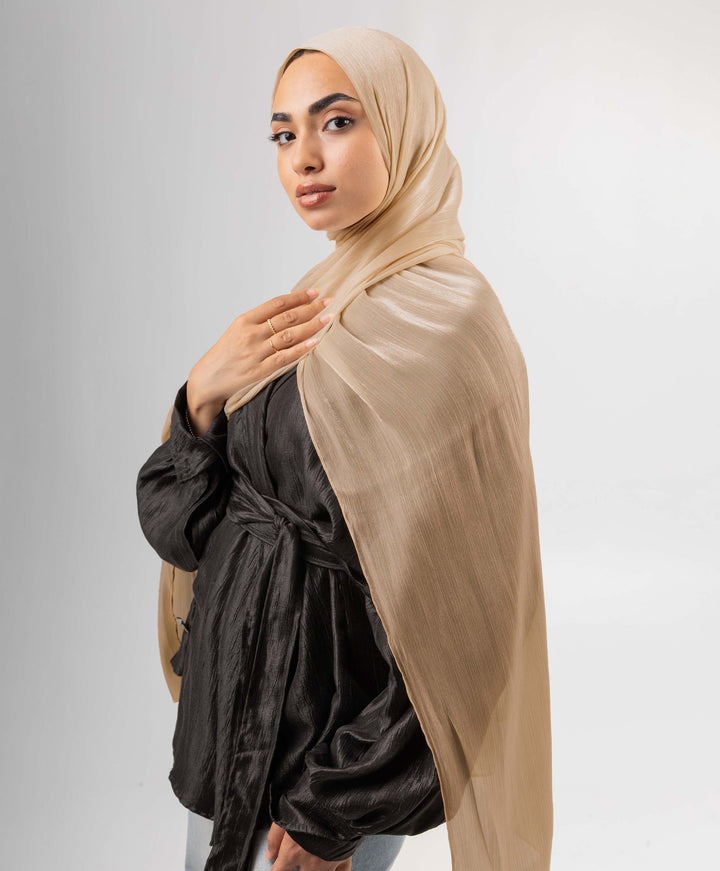 Organza Crinkle Satin Scarf