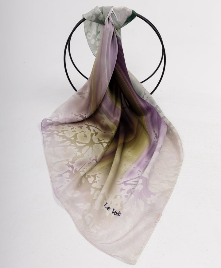 Printed Thick Satin Sq. Scarf