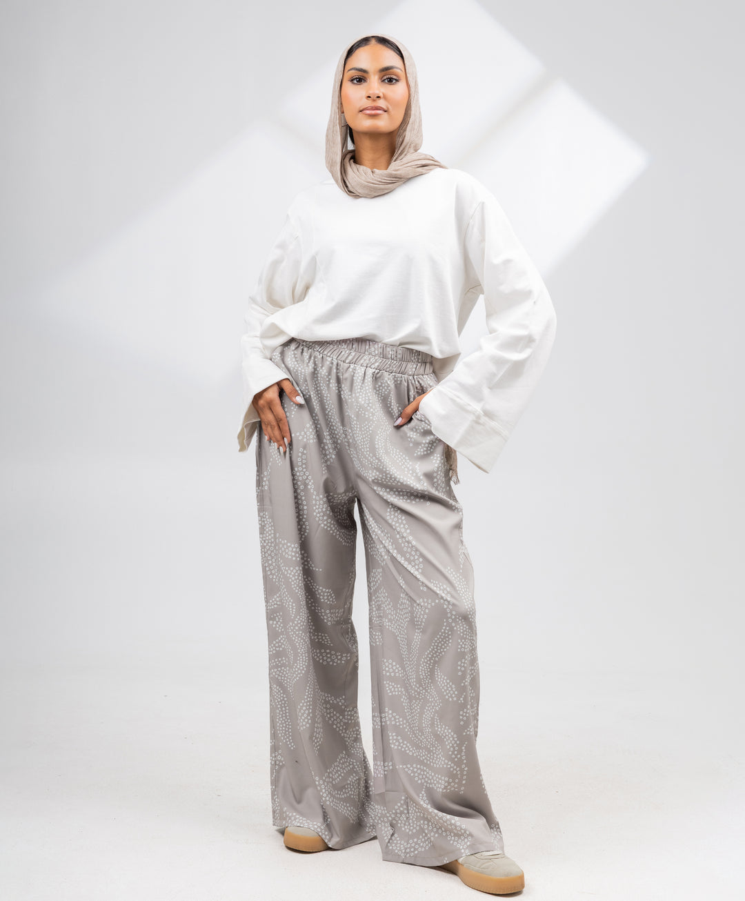 Printed Satin Pants