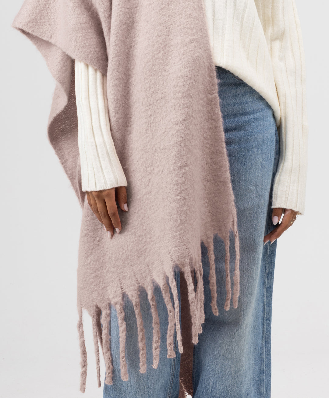 Essential Shawl-Oyster Pink