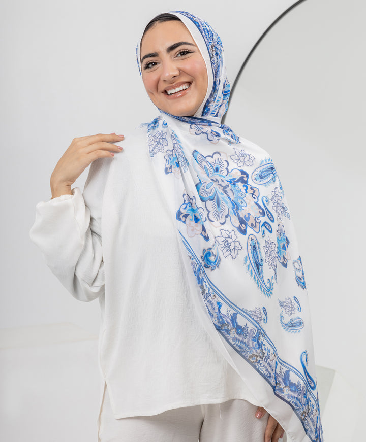 Persian Paisley Chiffon Scarf