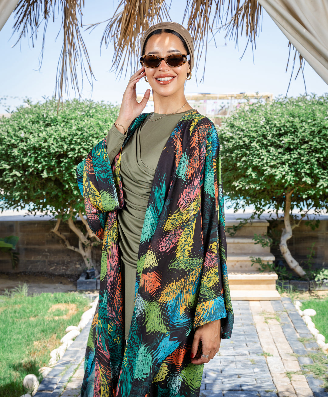 Printed Chiffon Kimono