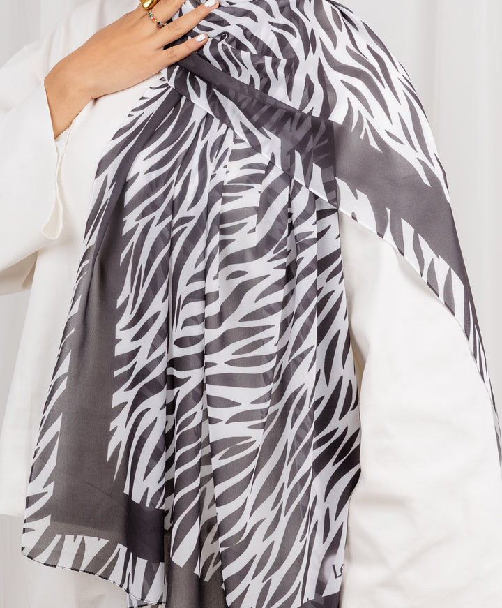 Zebra Chiffon Scarf