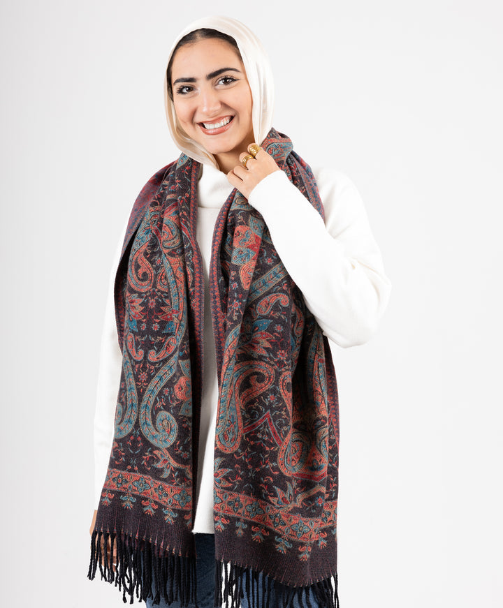 Black Paisley Shawl