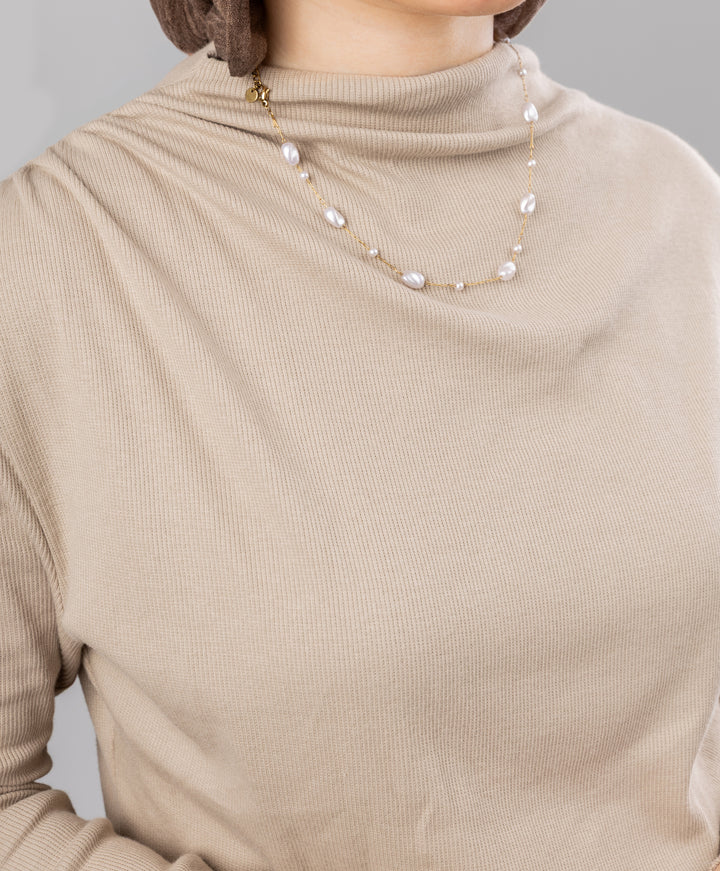 Draped Cotton Shirt