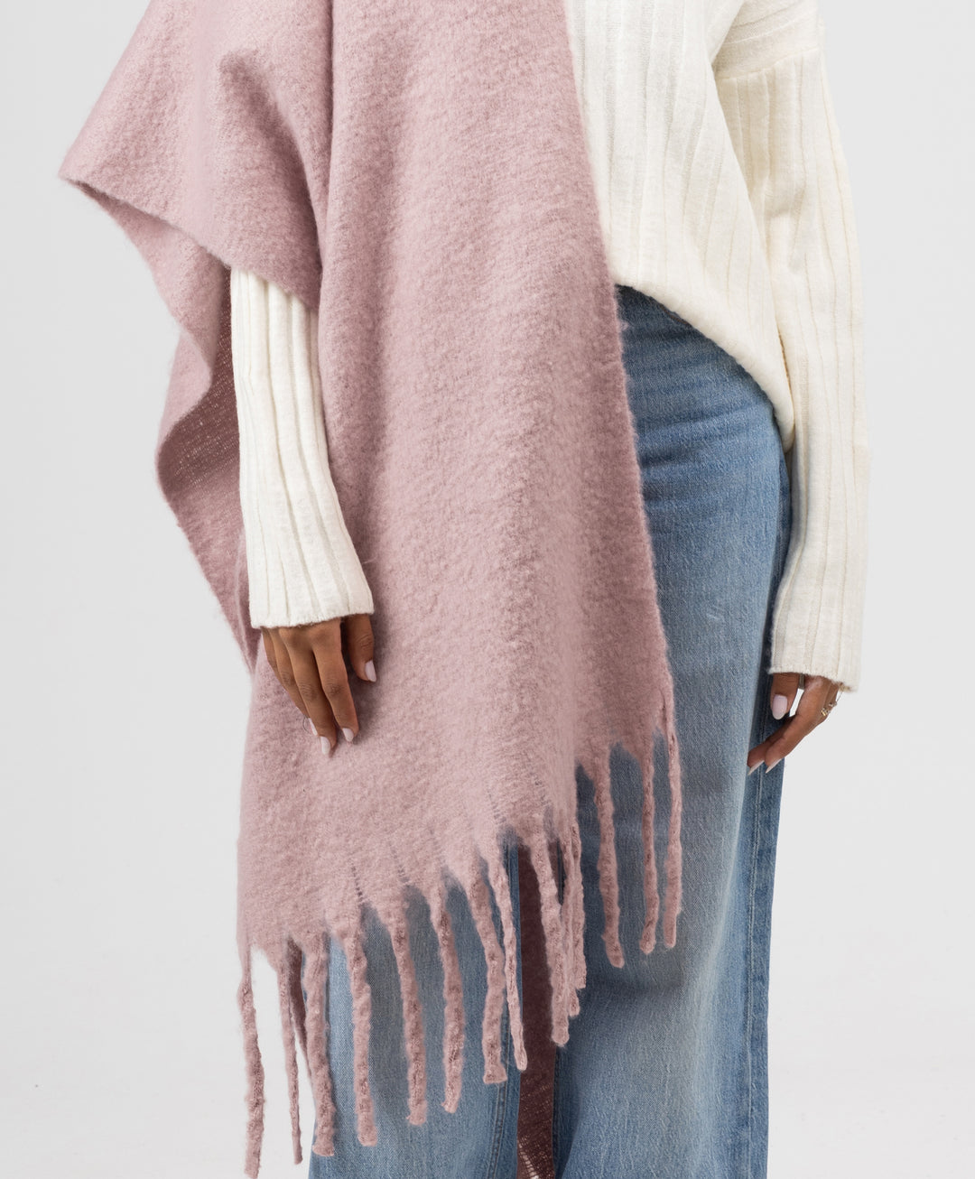 Essential Shawl-Crepe Pink