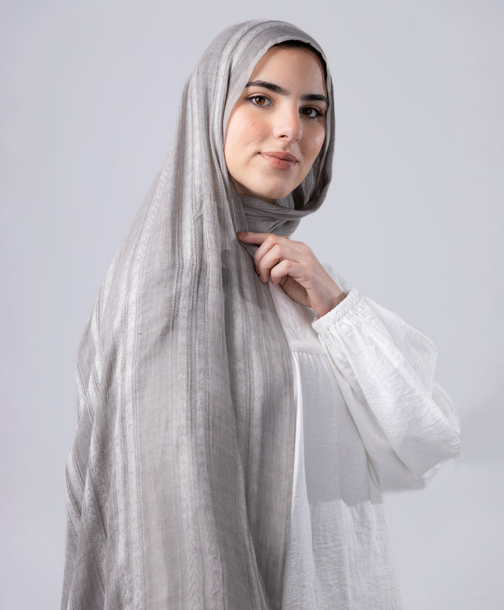 Striped Marble Linen Scarf