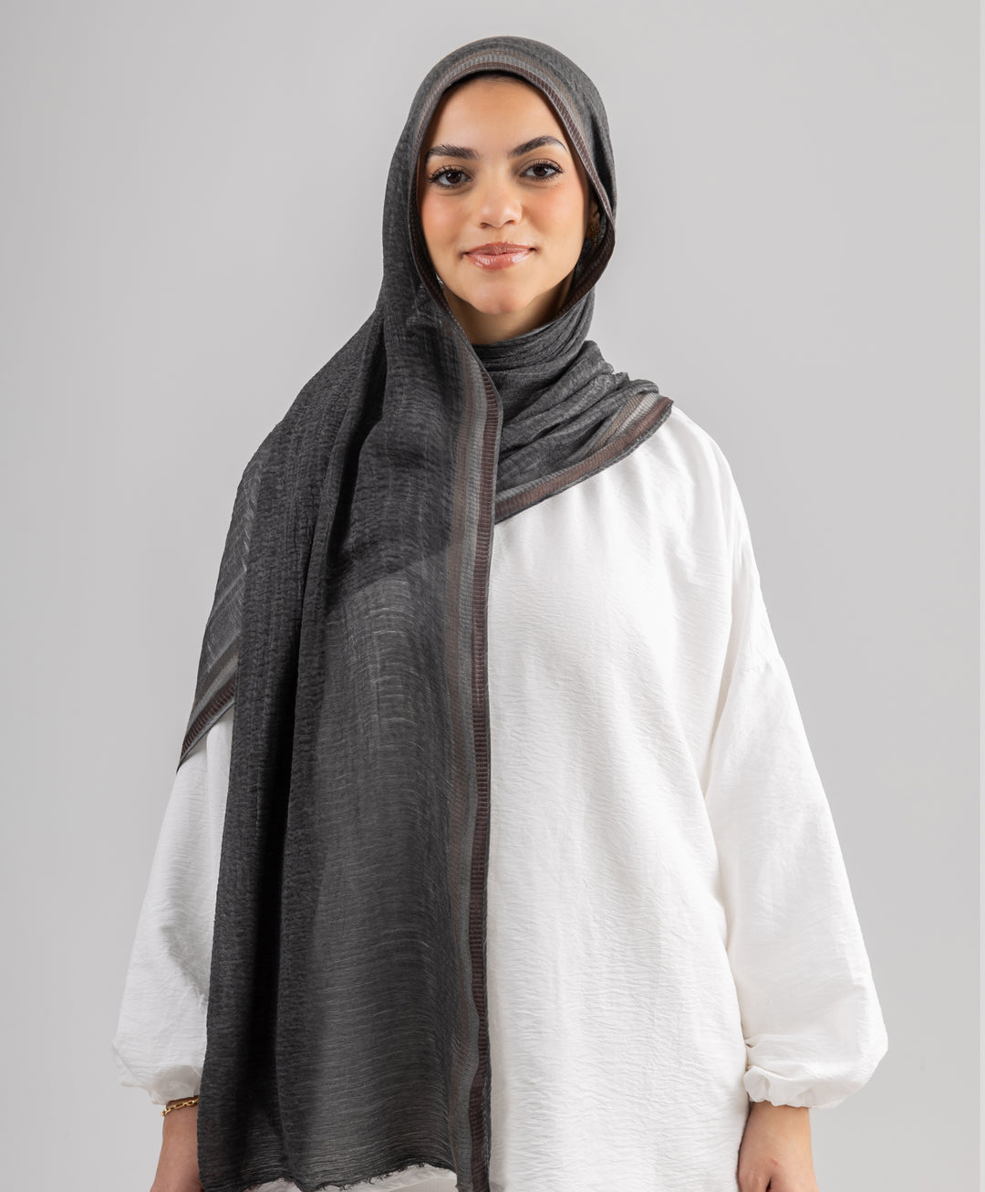 Lined Marble Linen Scarf