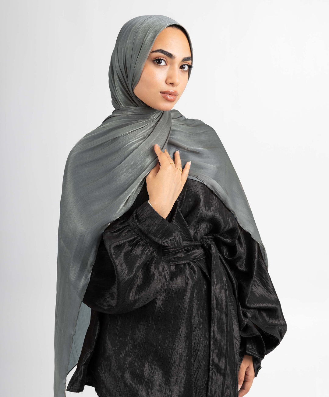 Organza Crinkle Satin Scarf