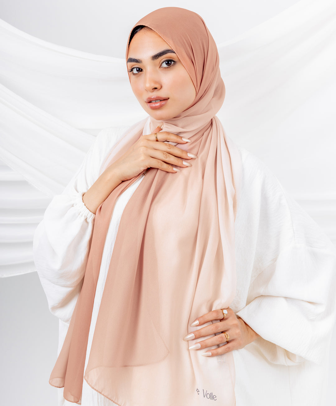 Gradient Chiffon Scarf