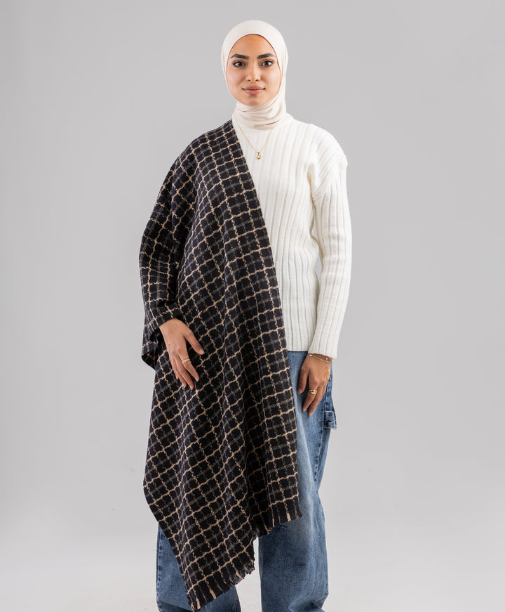 Crosshatch Winter Shawl