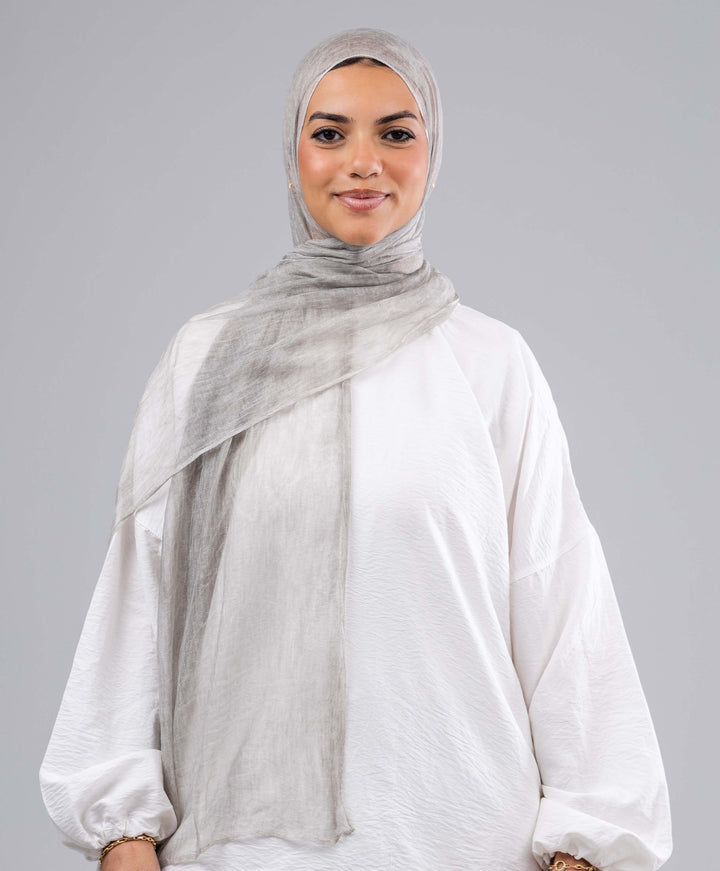 Plain Marble Chiffon Scarf