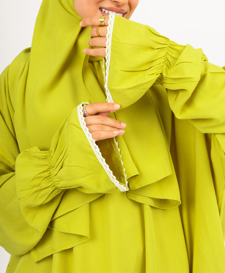 Plain Viscose Flounce Sleeves Isdal
