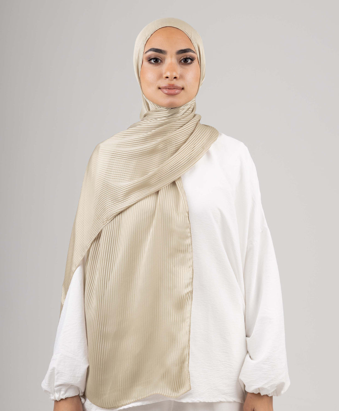 Lined Satin Chiffon Scarf