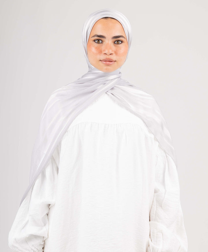 Dainty Satin Chiffon Scarf