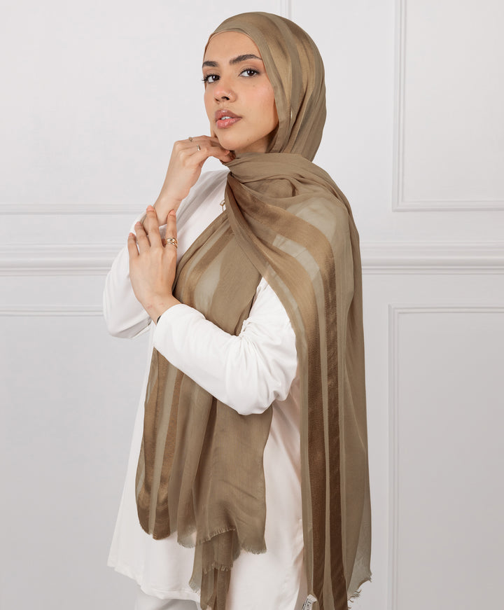 Glowy Satin Linen Scarf