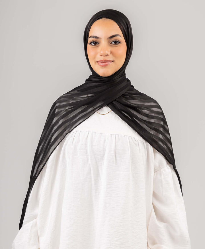 Majestic Satin Chiffon Scarf