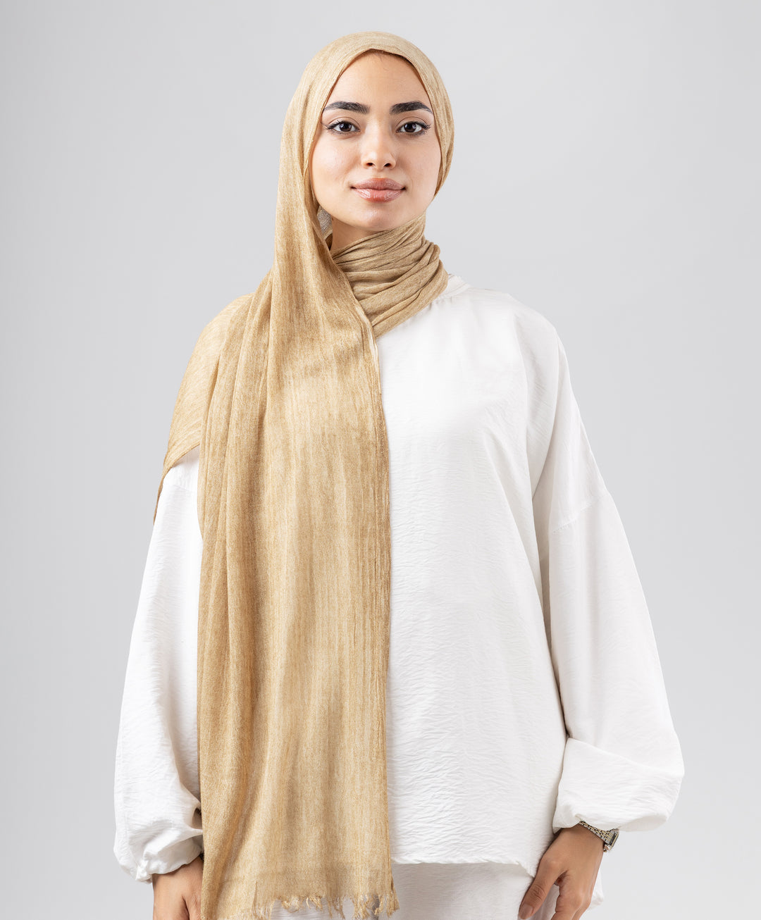 Elegance Crinkled Cotton Scarf