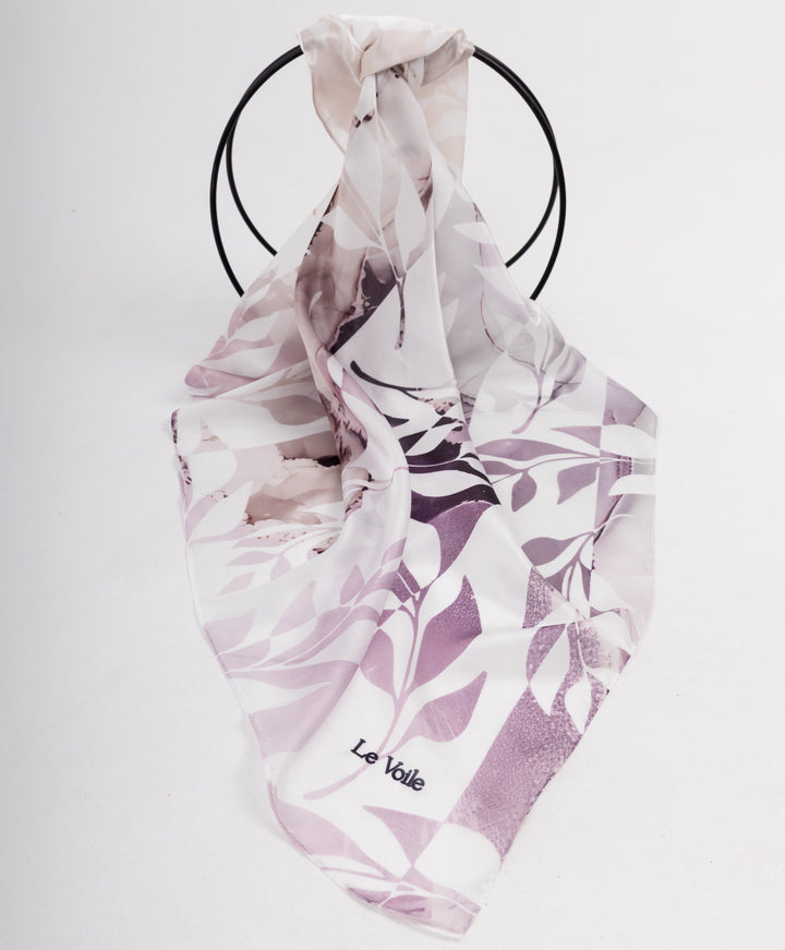 Printed Thick Satin Sq. Scarf