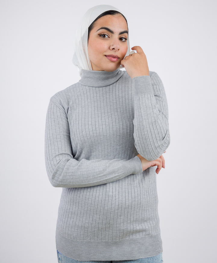 Wide Short Ribbed Pullover