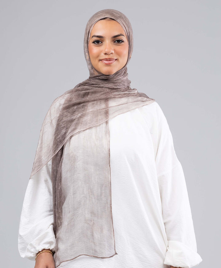 Lined Marble Chiffon Scarf