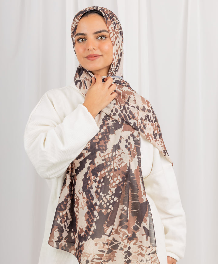 Snake Chiffon Scarf