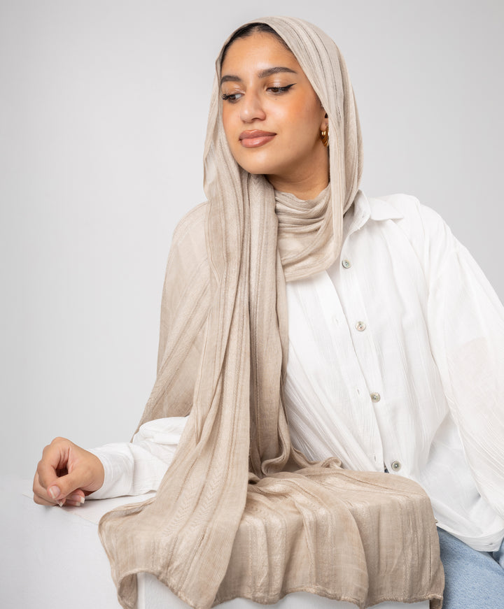 Striped Marble Linen Scarf