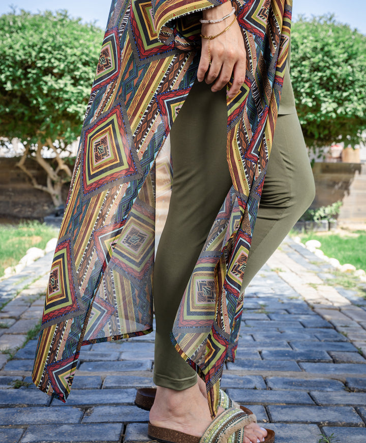 Printed Chiffon Kimono