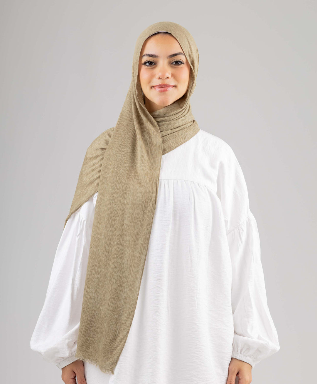 Foggy Marble Tassels Cotton Scarf