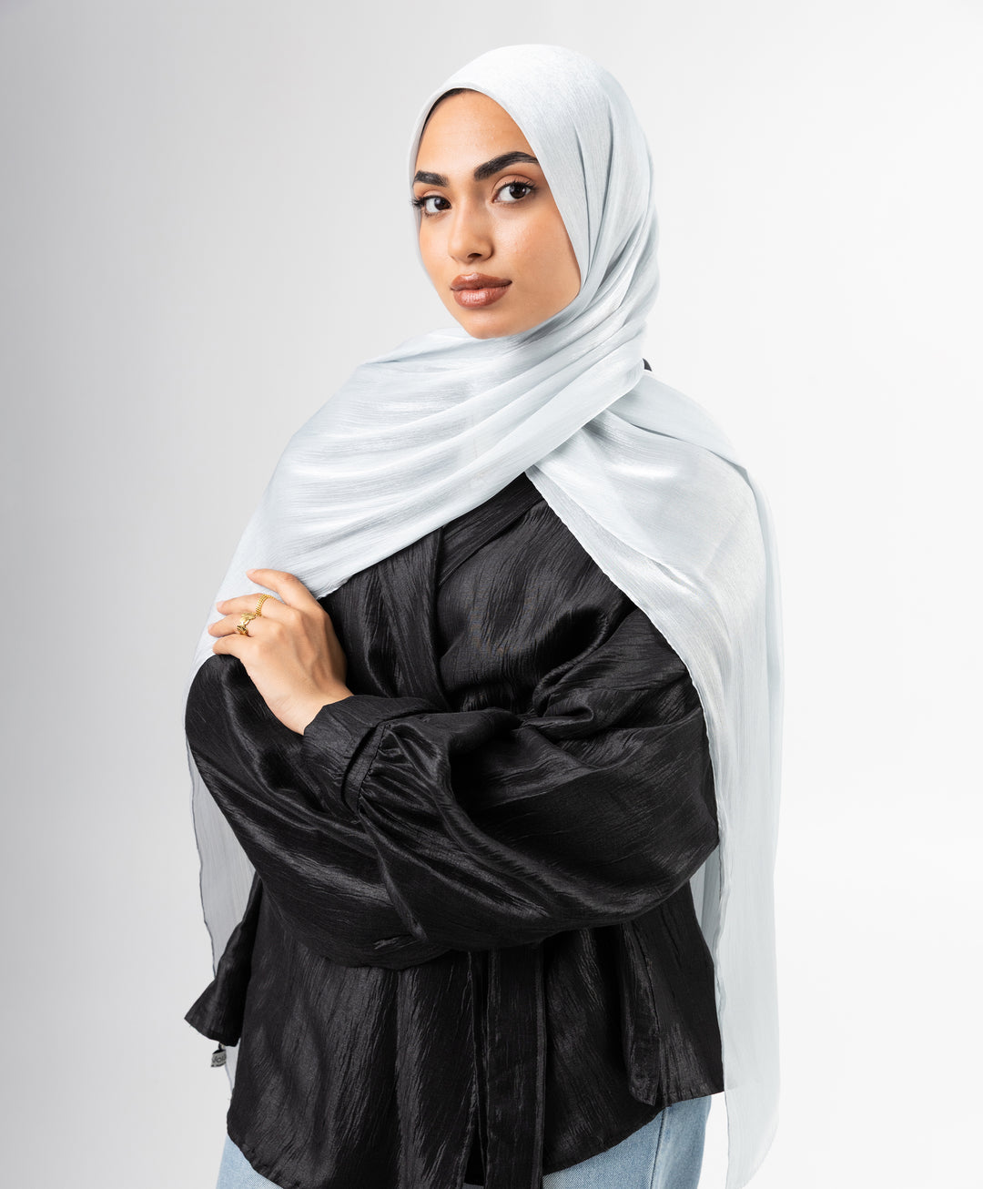 Organza Crinkle Satin Scarf