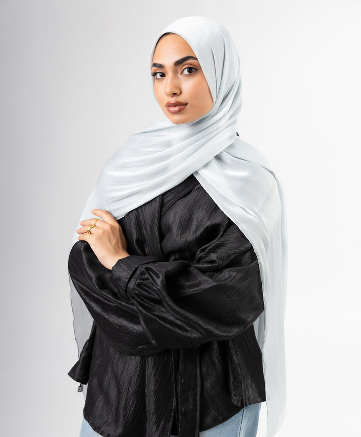 Organza Crinkle Satin Scarf