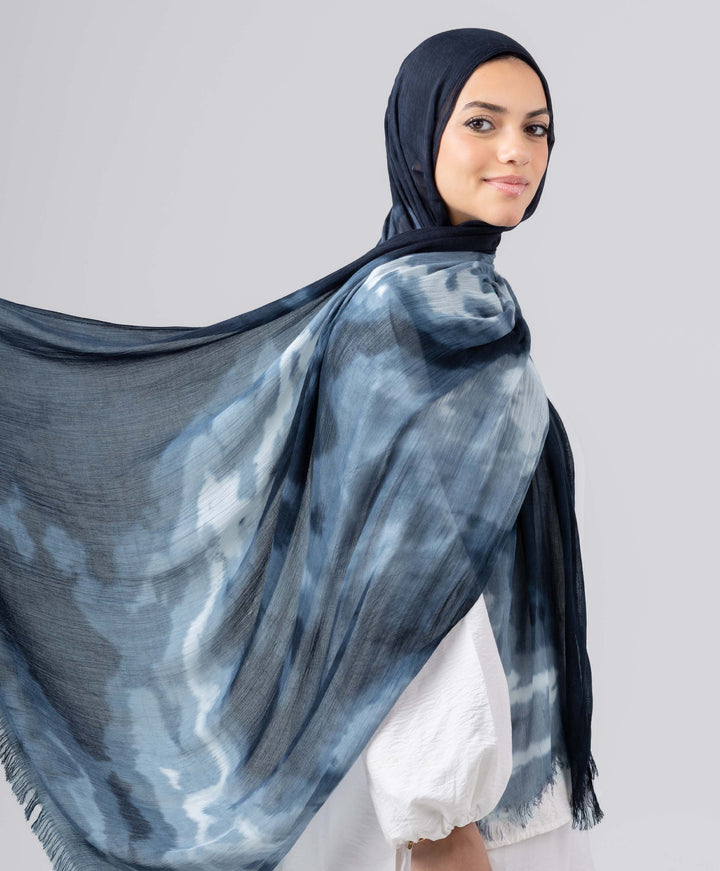 Wave Dye Linen Scarf
