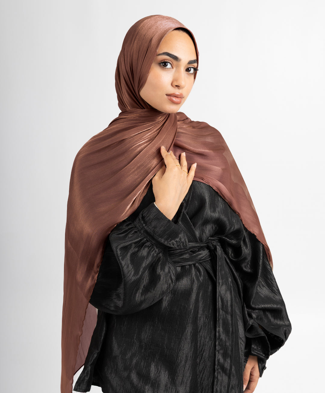 Organza Crinkle Satin Scarf