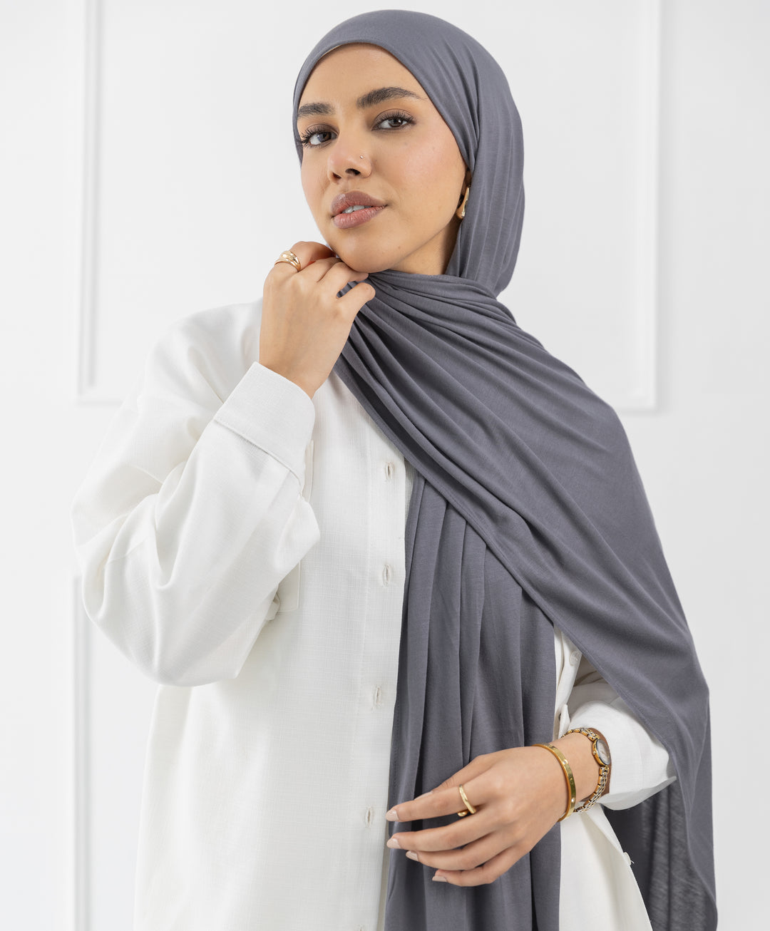 Plain Cotton Lycra Scarf