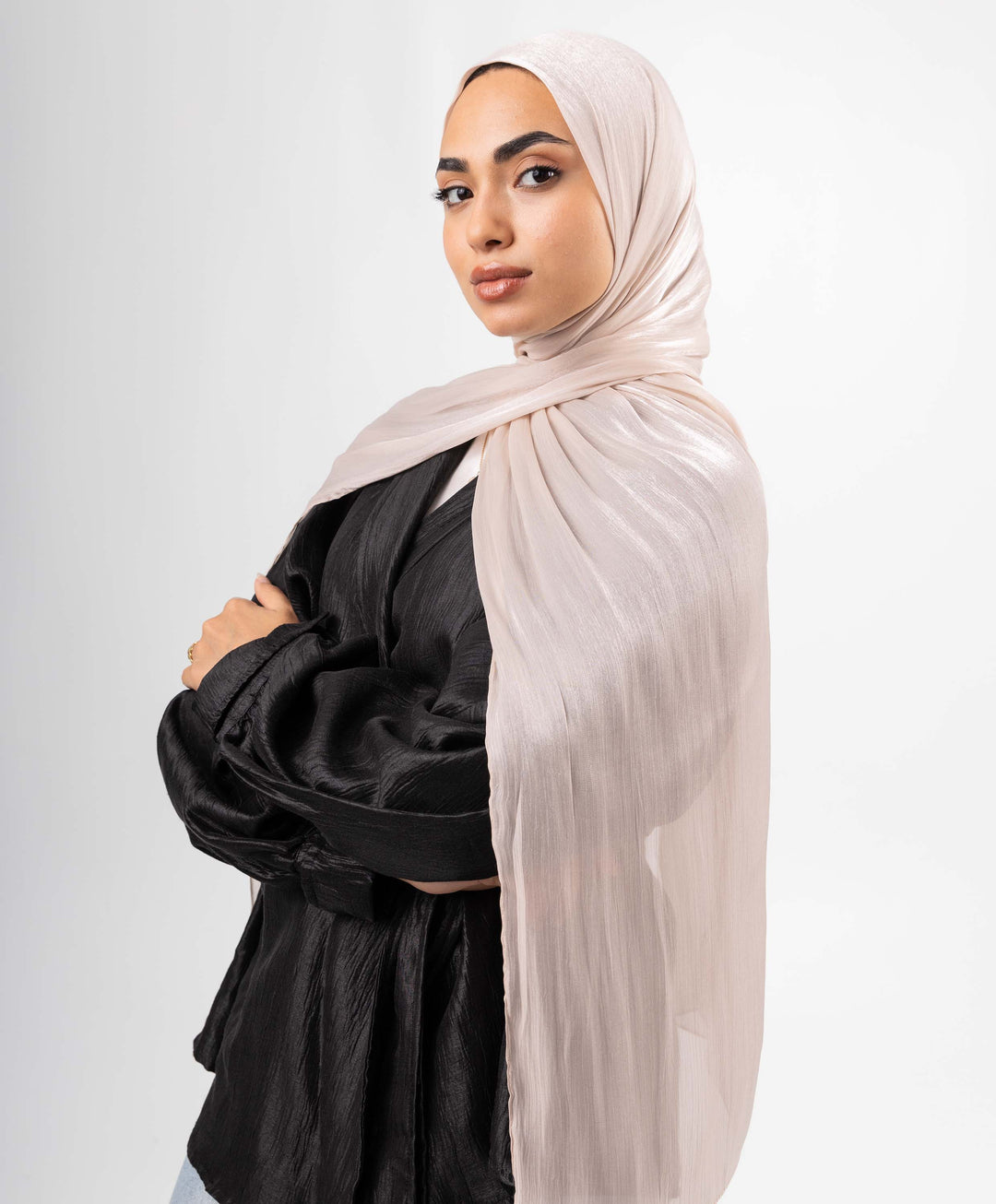 Organza Crinkle Satin Scarf